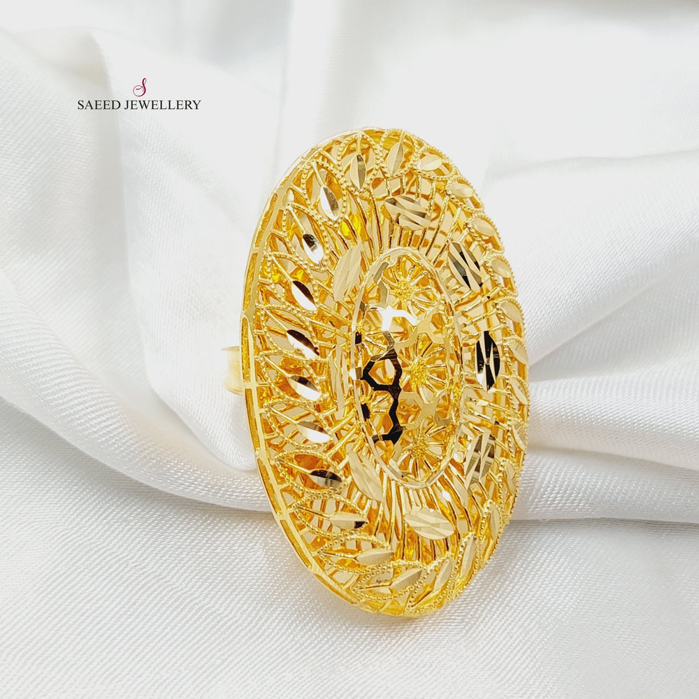 21K Gold Bahraini Ring by Saeed Jewelry - Image 2