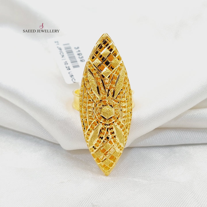 21K خاتم بحريني-مجوهرات الشيخ سعيد-Saeed Jewelry 