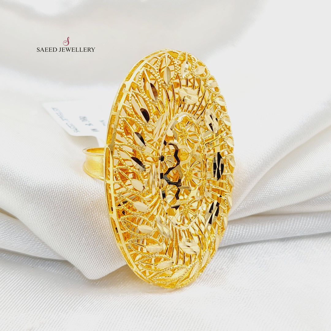 21K Gold Bahraini Ring by Saeed Jewelry - Image 4