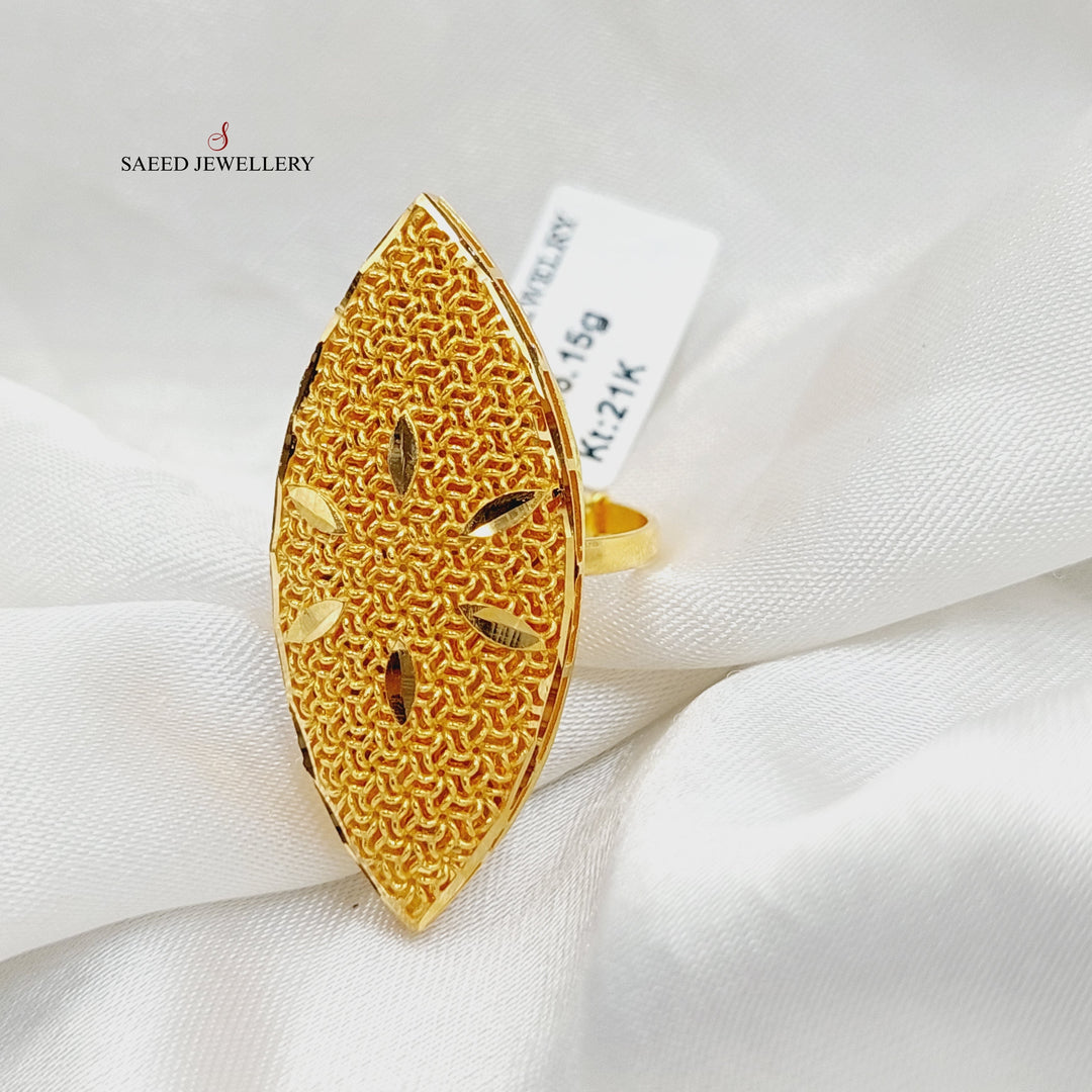 21K Gold Bahraini Ring by Saeed Jewelry - Image 2