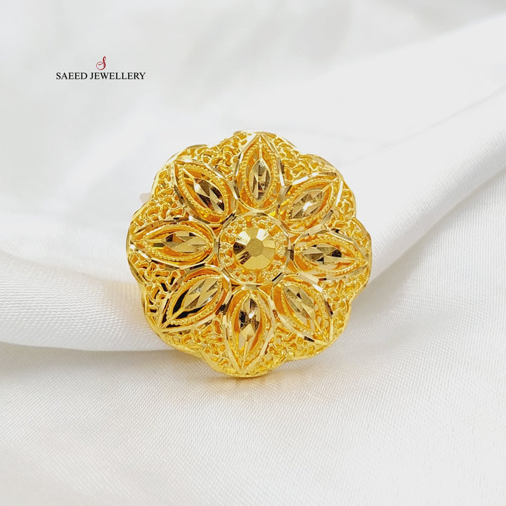 21K Gold Bahraini Rose Ring by Saeed Jewelry - Image 4