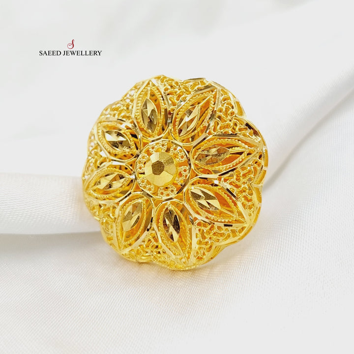 21K Gold Bahraini Rose Ring by Saeed Jewelry - Image 1