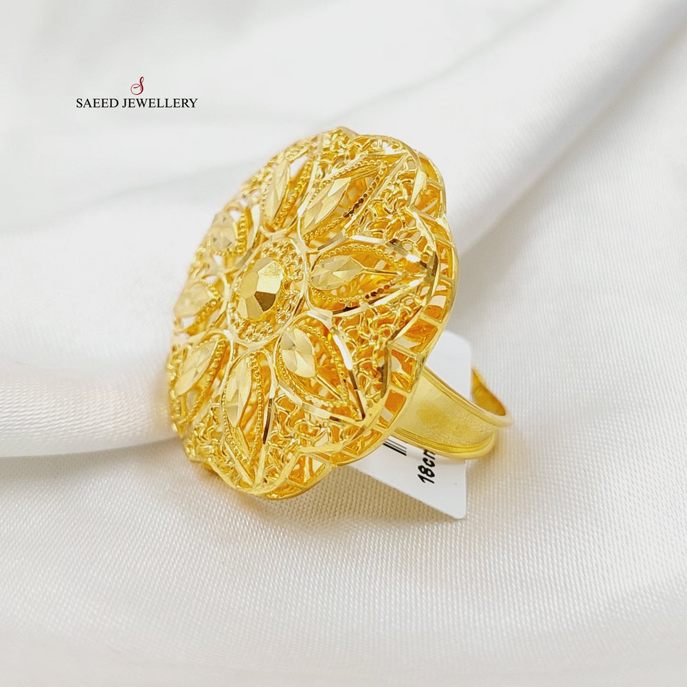 21K Gold Bahraini Rose Ring by Saeed Jewelry - Image 2