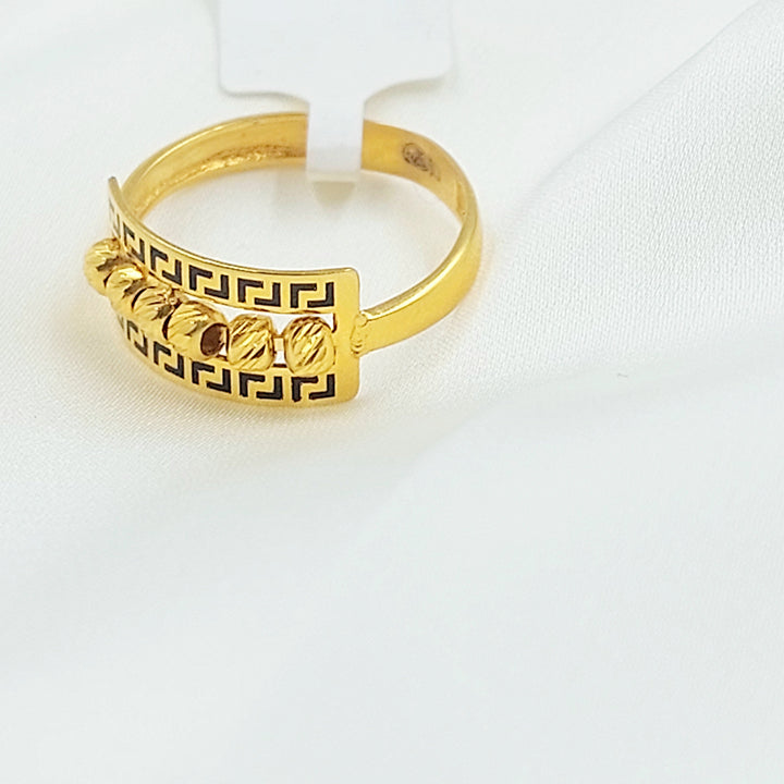 21K خاتم طابات-مجوهرات الشيخ سعيد-Saeed Jewelry 