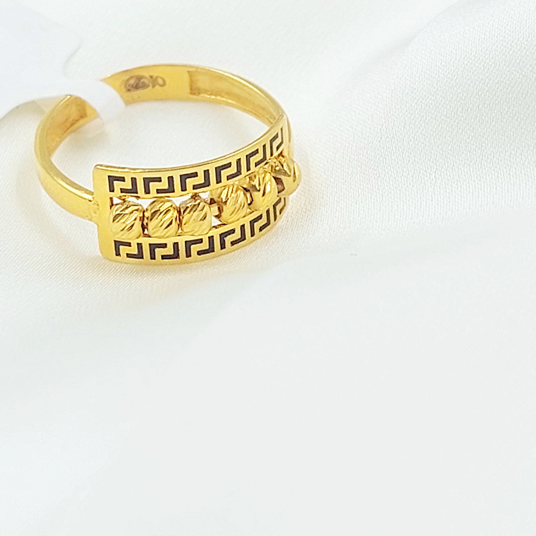 21K خاتم طابات-مجوهرات الشيخ سعيد-Saeed Jewelry 