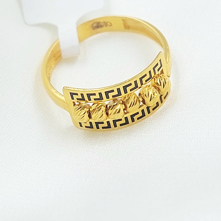 21K خاتم طابات-مجوهرات الشيخ سعيد-Saeed Jewelry 