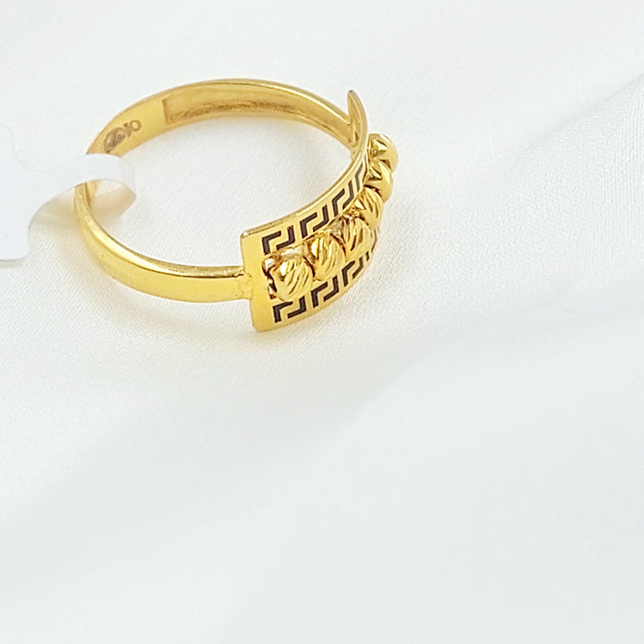 21K خاتم طابات-مجوهرات الشيخ سعيد-Saeed Jewelry 