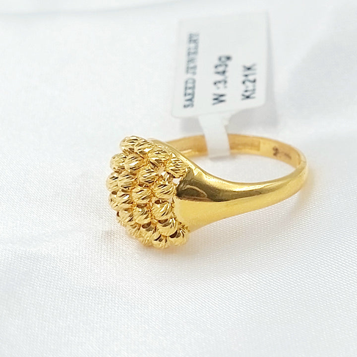 Balls Jessica Ring Made of 21K Gold by Saeed Jewelry 