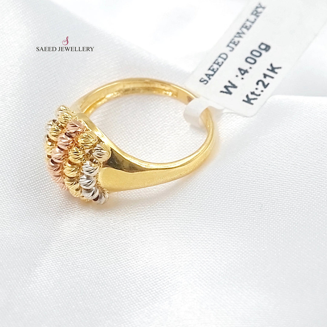 Balls Jessica Ring Made of 21K Gold by Saeed Jewelry 