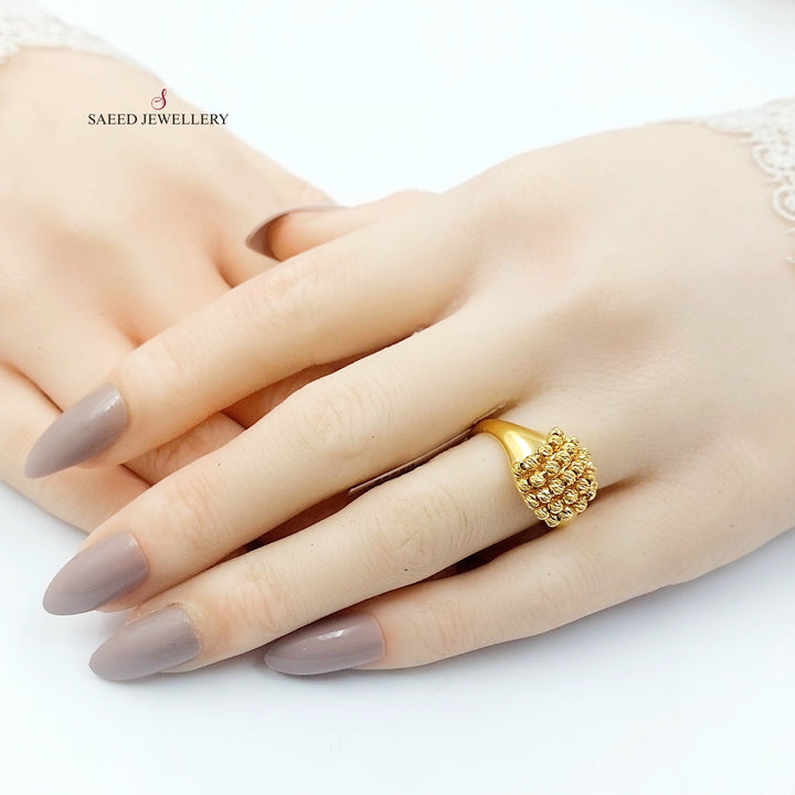 Balls Jessica Ring Made of 21K Gold by Saeed Jewelry 