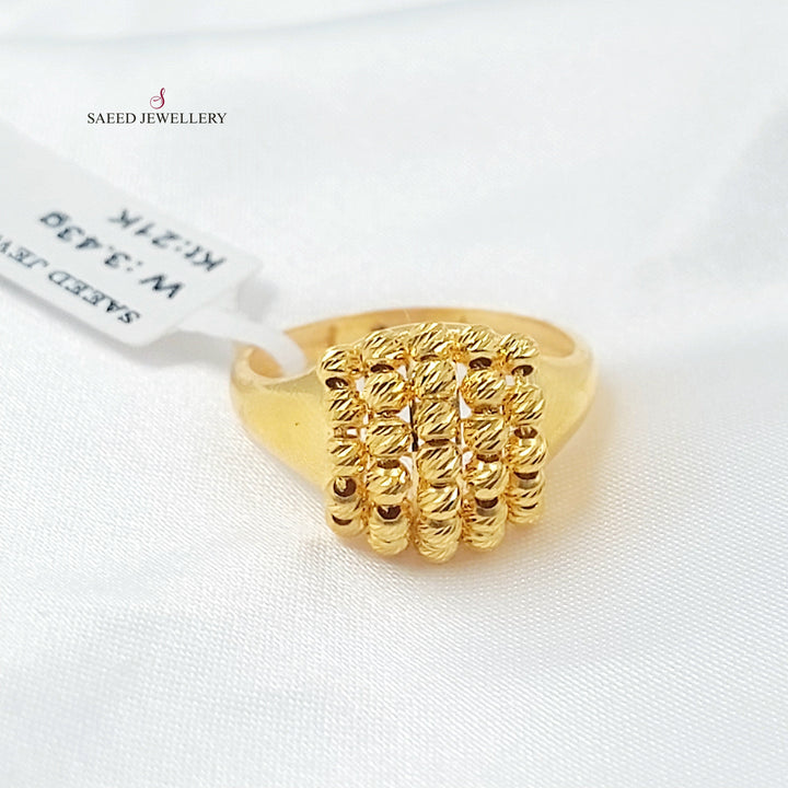 Balls Jessica Ring Made of 21K Gold by Saeed Jewelry 