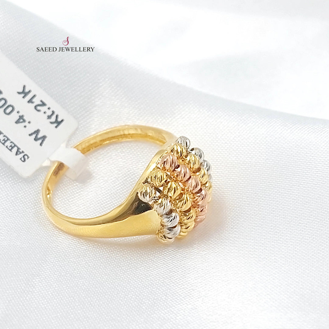 Balls Jessica Ring Made of 21K Gold by Saeed Jewelry 