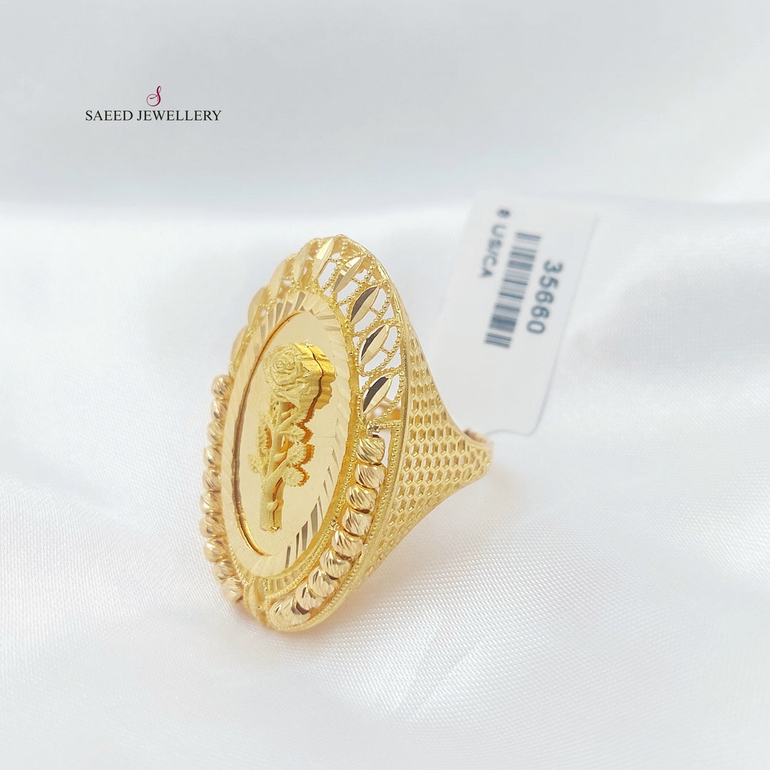 Balls Ounce Ring Made of 21K Gold by Saeed Jewelry 