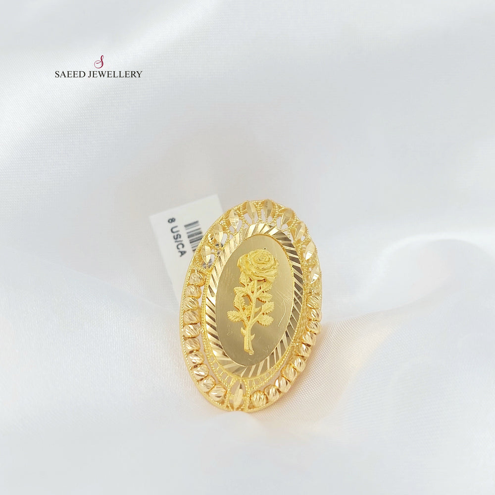 Balls Ounce Ring Made of 21K Gold by Saeed Jewelry 