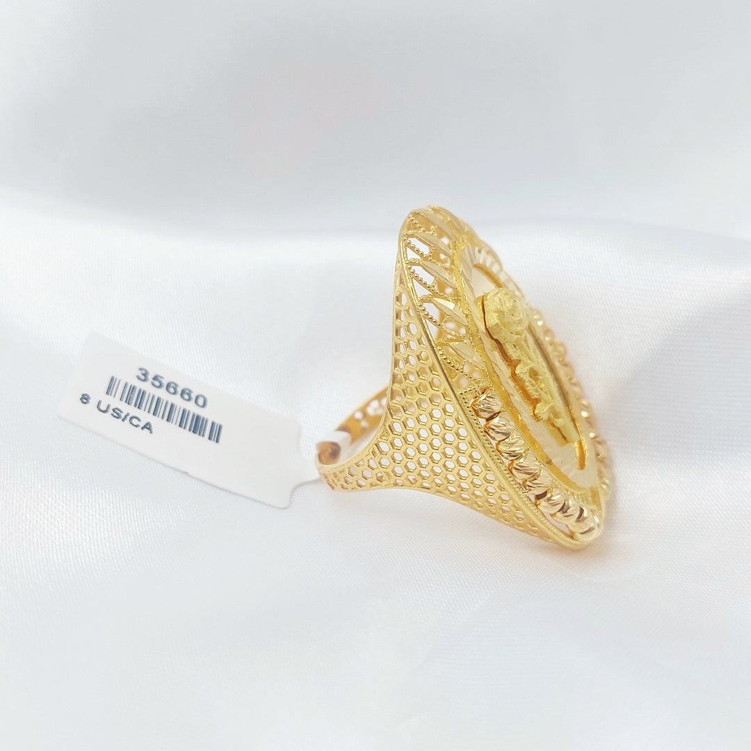 Balls Ounce Ring Made of 21K Gold by Saeed Jewelry 