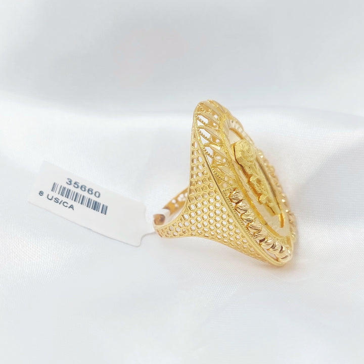 Balls Ounce Ring Made of 21K Gold by Saeed Jewelry 