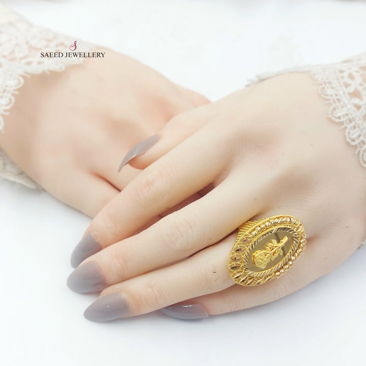 Balls Ounce Ring Made of 21K Gold by Saeed Jewelry 