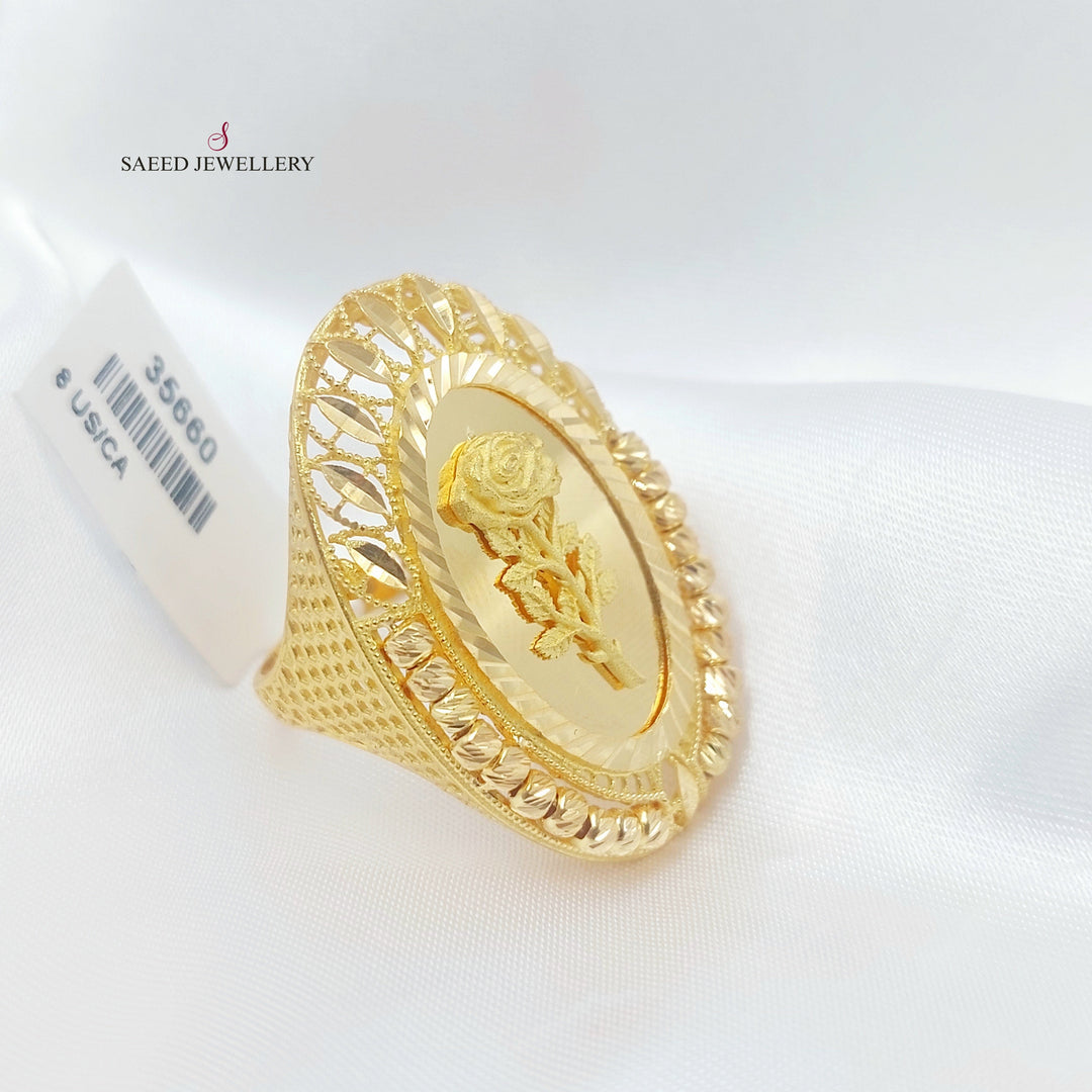 Balls Ounce Ring Made of 21K Gold by Saeed Jewelry 