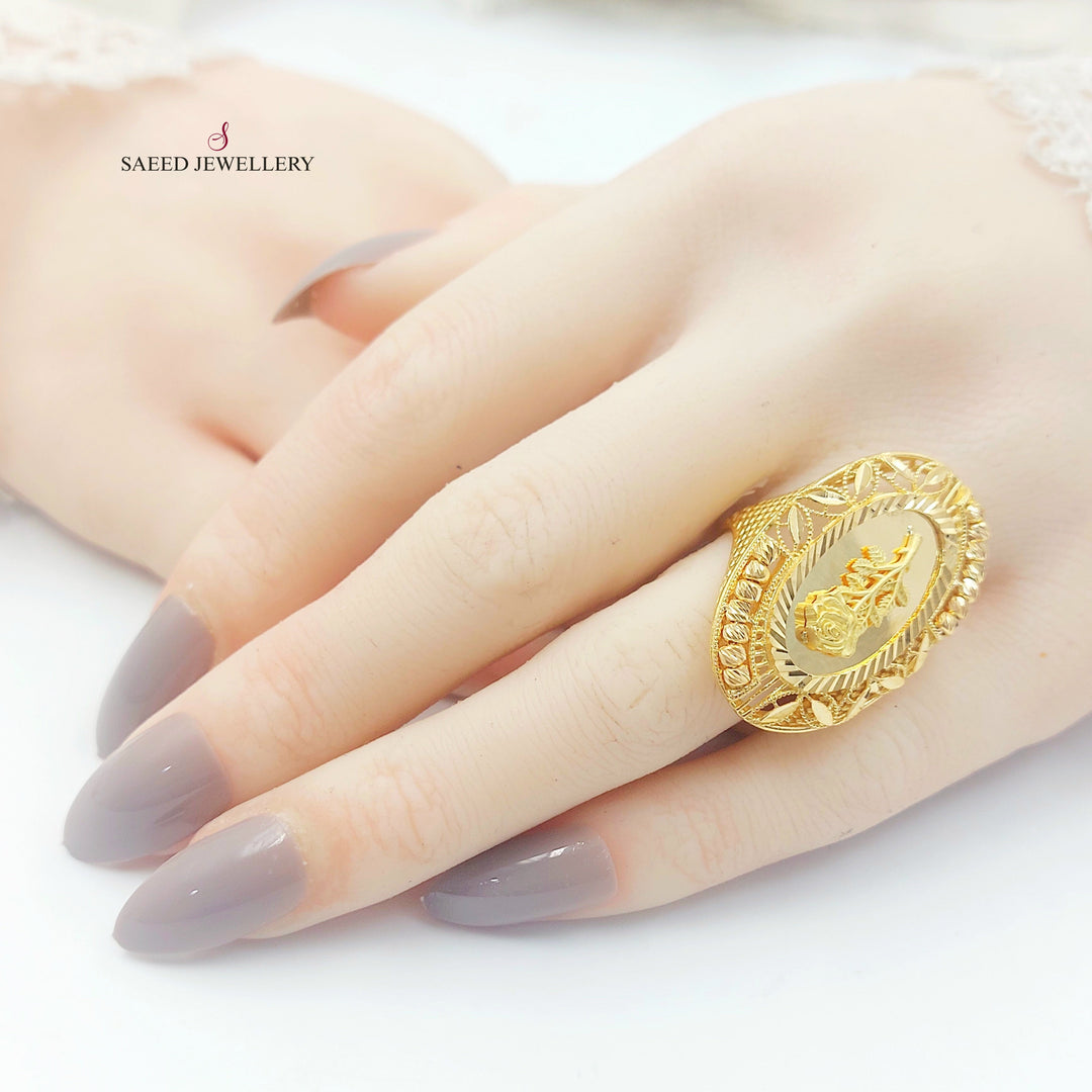 Balls Ounce Ring Made of 21K Gold by Saeed Jewelry 