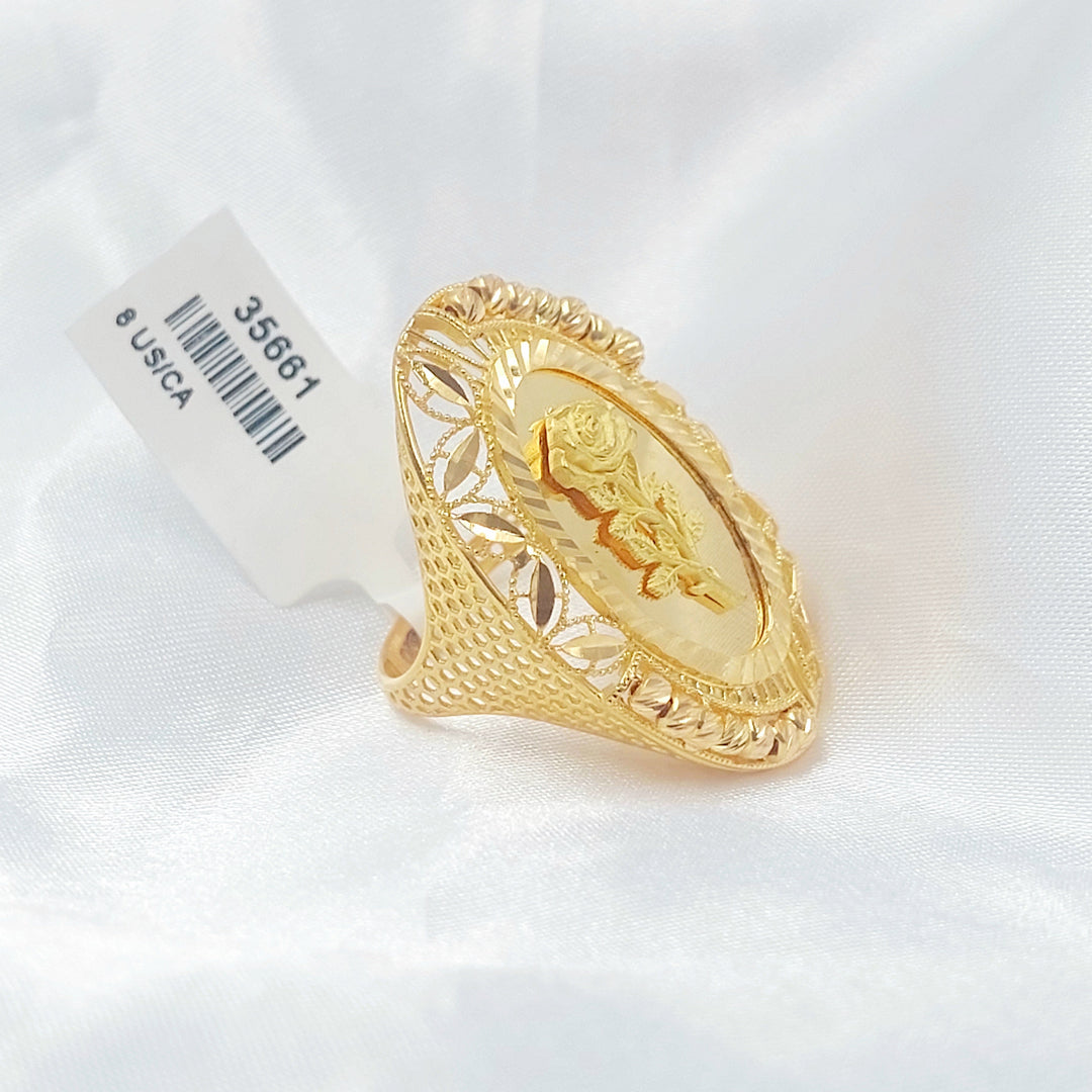 Balls Ounce Ring Made of 21K Gold by Saeed Jewelry 