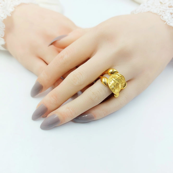 Balls Rashadi Ring Made of 21K Gold by Saeed Jewelry 