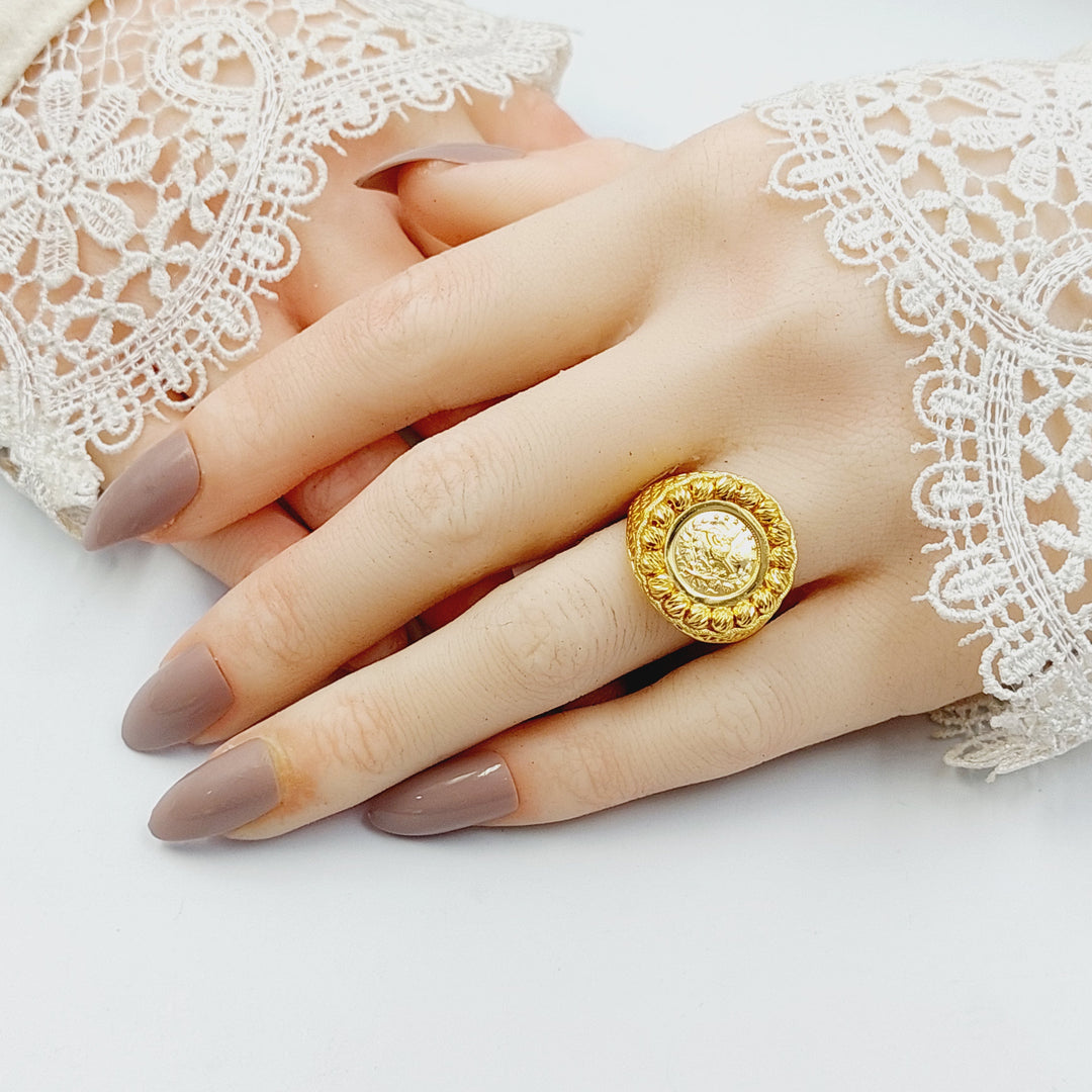 21K خاتم رشادي طابات-مجوهرات الشيخ سعيد-Saeed Jewelry 