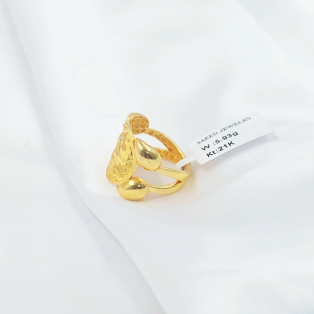 Balls Rashadi Ring Made of 21K Gold by Saeed Jewelry 