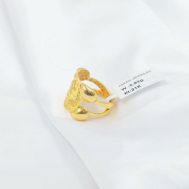 Balls Rashadi Ring Made of 21K Gold by Saeed Jewelry 