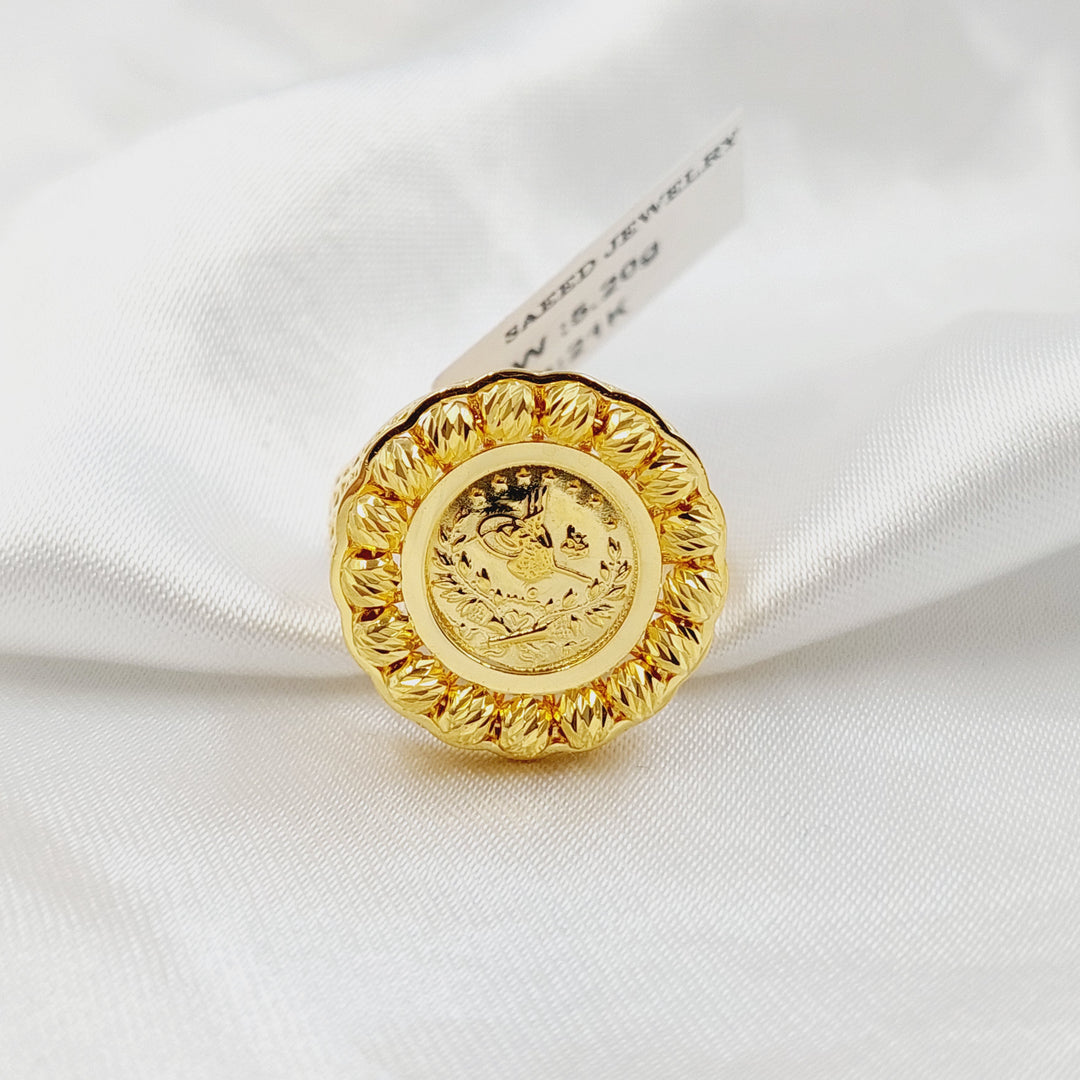 21K خاتم رشادي طابات-مجوهرات الشيخ سعيد-Saeed Jewelry 