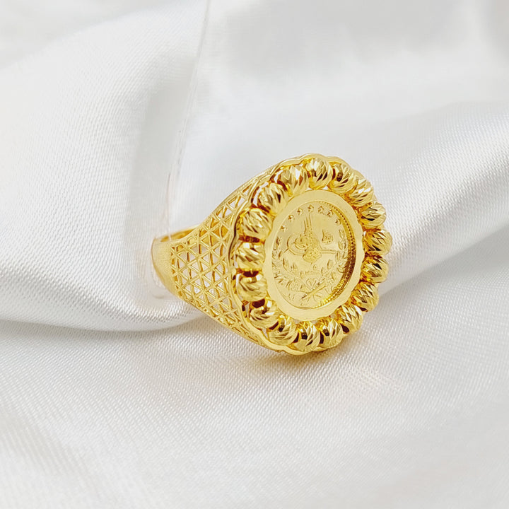 21K خاتم رشادي طابات-مجوهرات الشيخ سعيد-Saeed Jewelry 