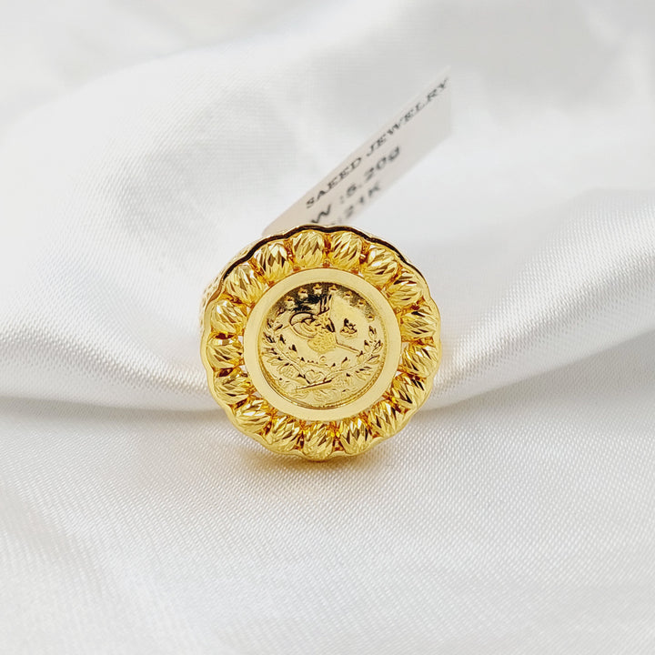 21K خاتم رشادي طابات-مجوهرات الشيخ سعيد-Saeed Jewelry 