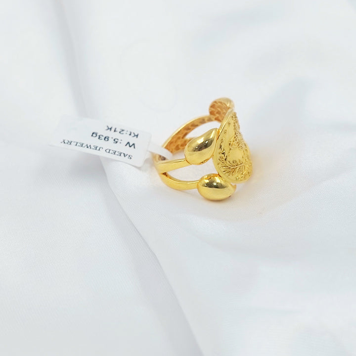 Balls Rashadi Ring Made of 21K Gold by Saeed Jewelry 