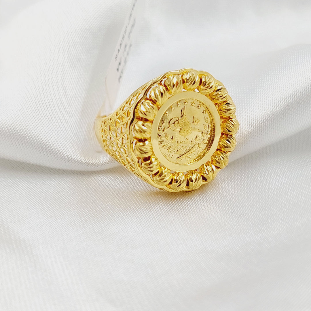 21K خاتم رشادي طابات-مجوهرات الشيخ سعيد-Saeed Jewelry 