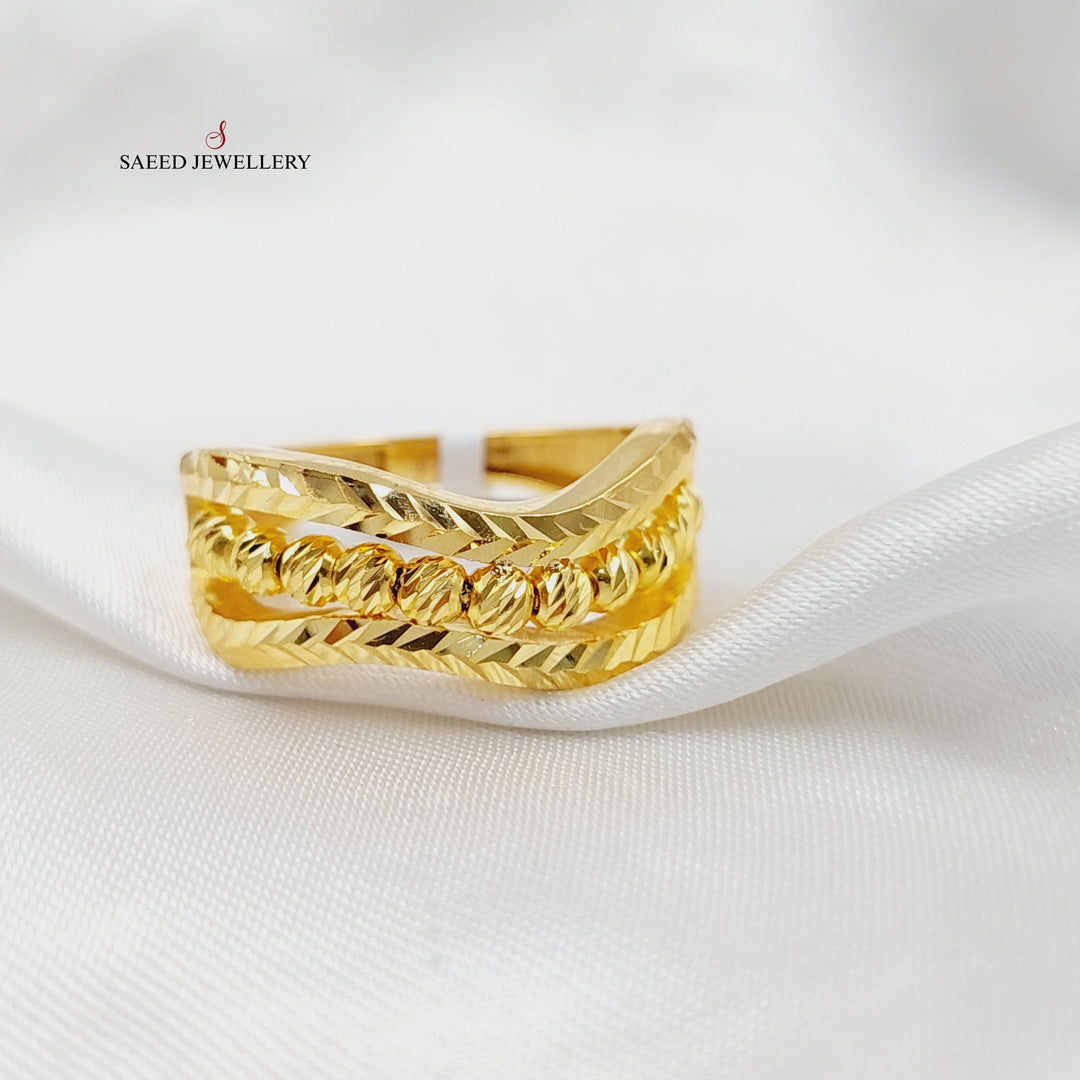 21K Gold Balls Ring by Saeed Jewelry - Image 1