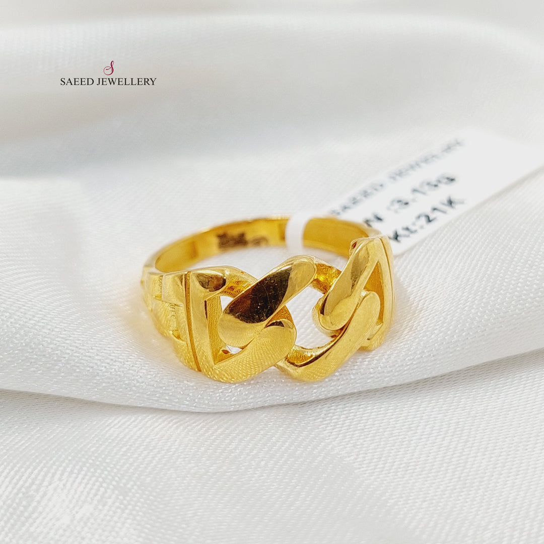 21K Gold Bar Ring by Saeed Jewelry - Image 2