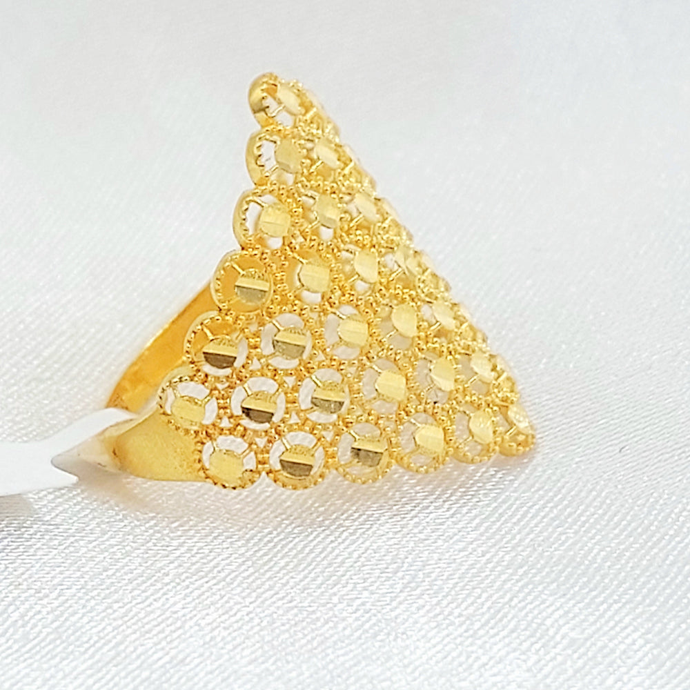Beehive Ring Made of 21K Gold by Saeed Jewelry 