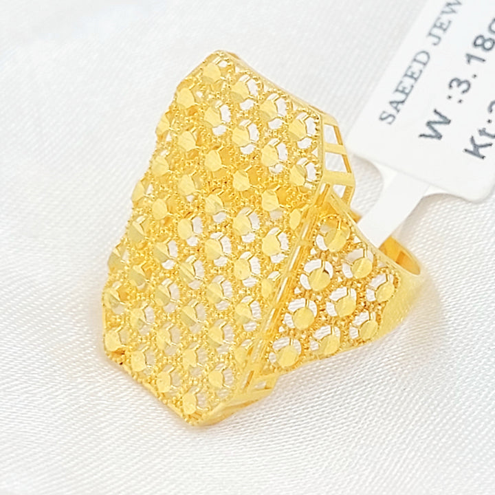 Beehive Ring Made of 21K Gold by Saeed Jewelry 