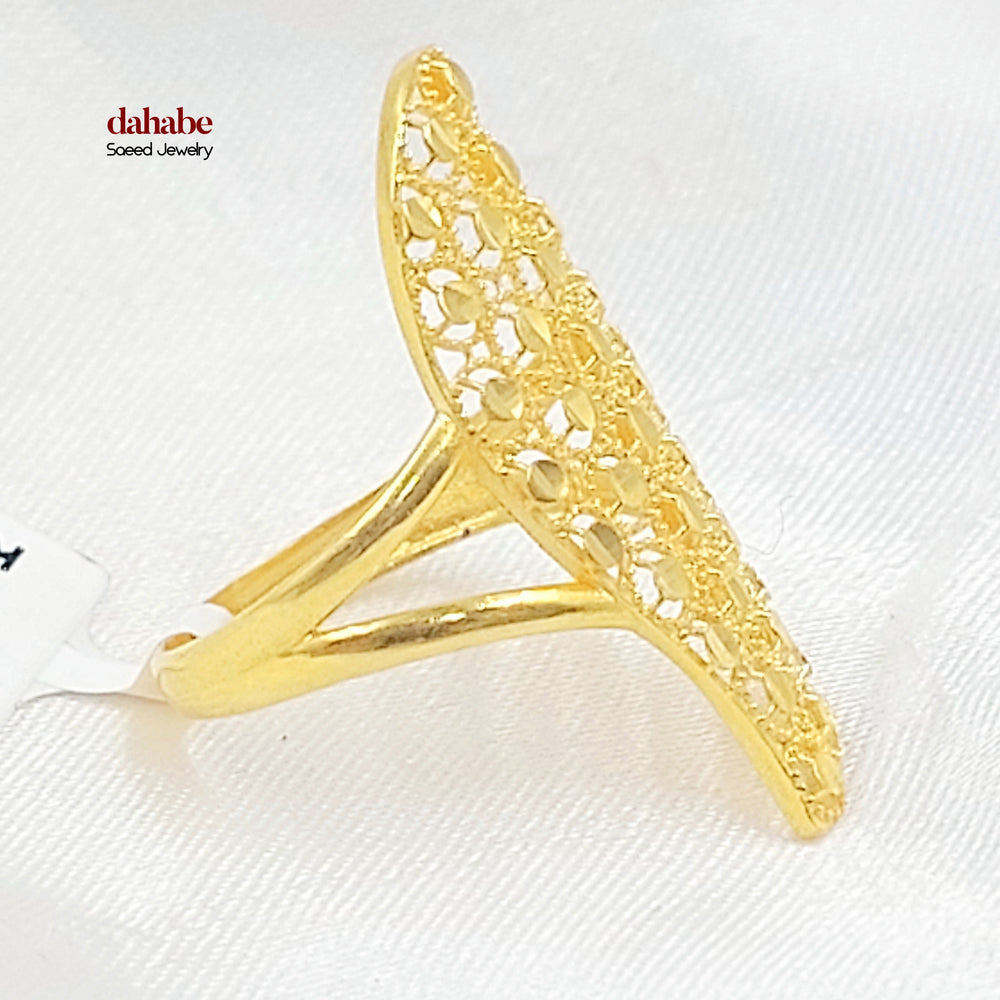 21K خاتم خلية النحل-مجوهرات الشيخ سعيد-Saeed Jewelry 