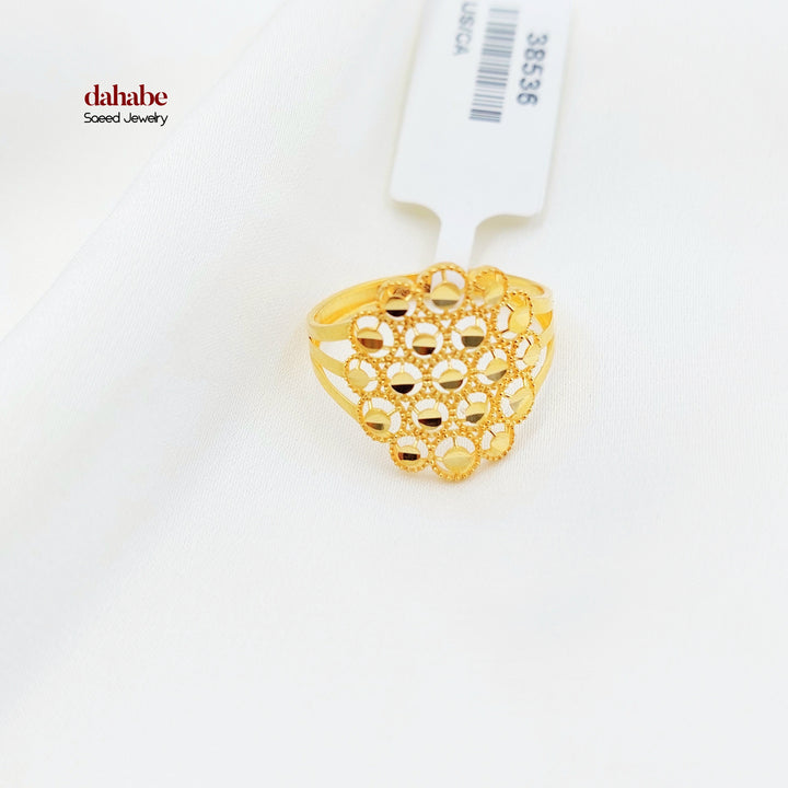 21K Gold Honeycomb Ring