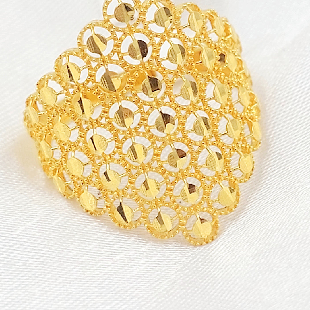 Beehive Ring Made of 21K Gold by Saeed Jewelry 