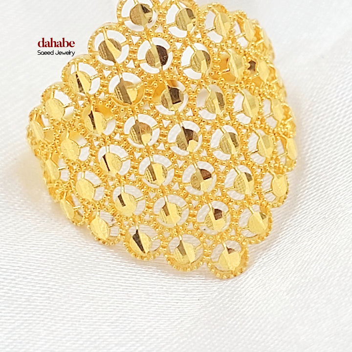 21K خاتم خلية النحل-مجوهرات الشيخ سعيد-Saeed Jewelry 