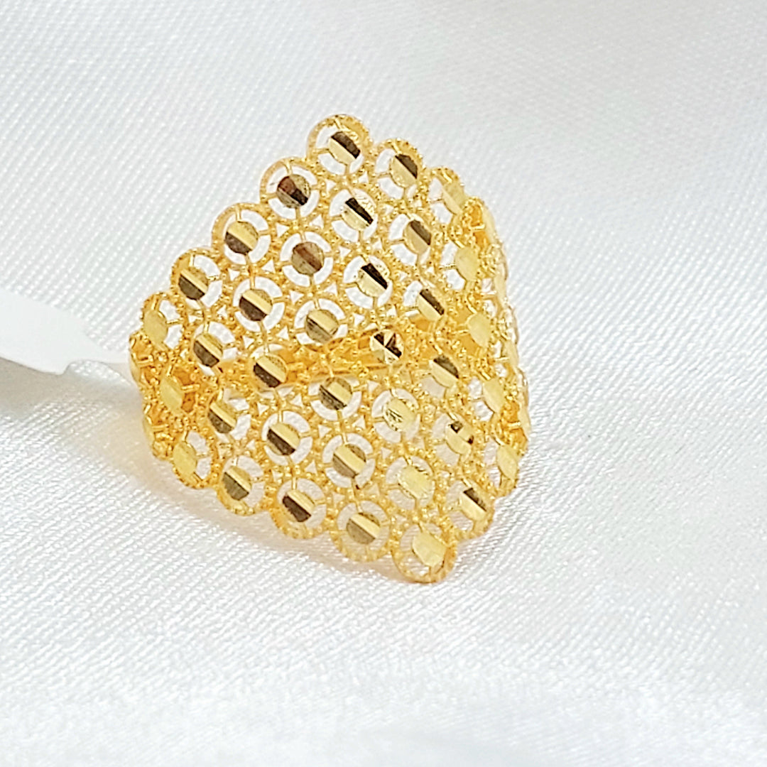 Beehive Ring Made of 21K Gold by Saeed Jewelry 