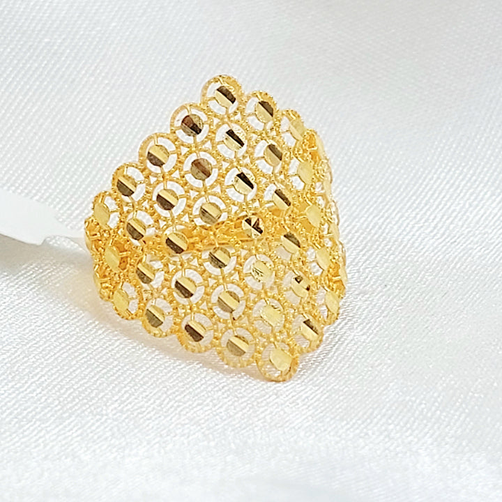 Beehive Ring Made of 21K Gold by Saeed Jewelry 