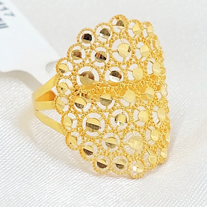 Beehive Ring Made of 21K Gold by Saeed Jewelry 