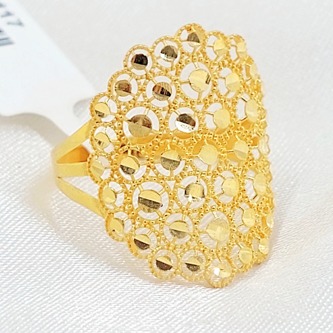 Beehive Ring Made of 21K Gold by Saeed Jewelry 