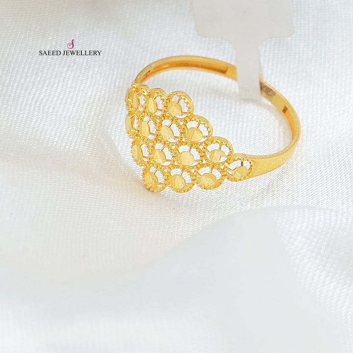 21K خاتم خلية النحل-مجوهرات الشيخ سعيد-Saeed Jewelry 