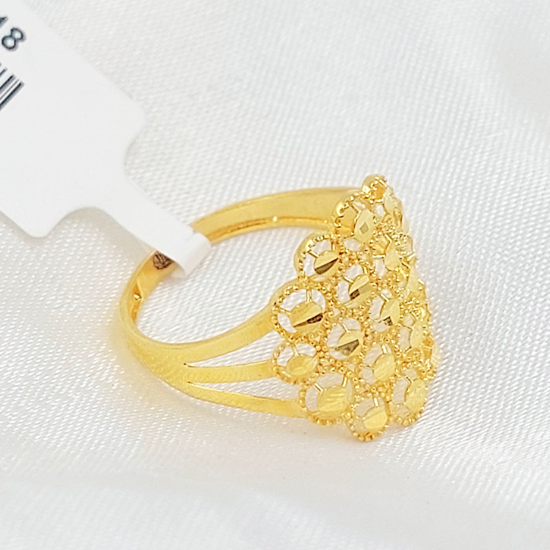 Beehive Ring Made of 21K Gold by Saeed Jewelry 