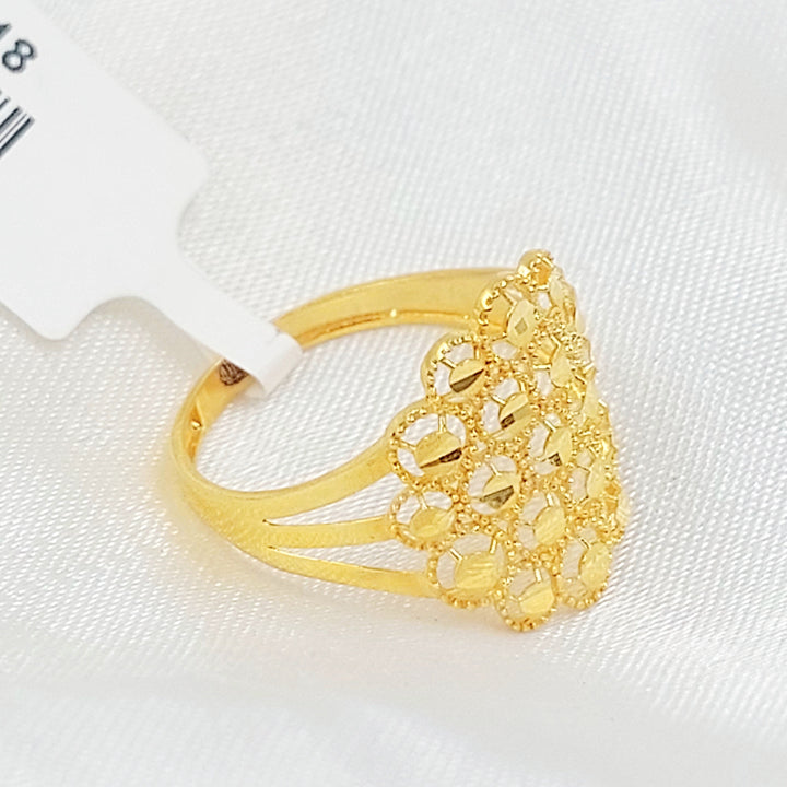 Beehive Ring Made of 21K Gold by Saeed Jewelry 
