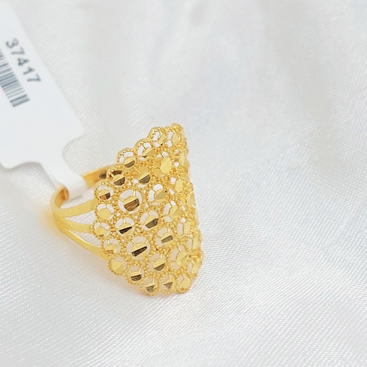 Beehive Ring Made of 21K Gold by Saeed Jewelry 