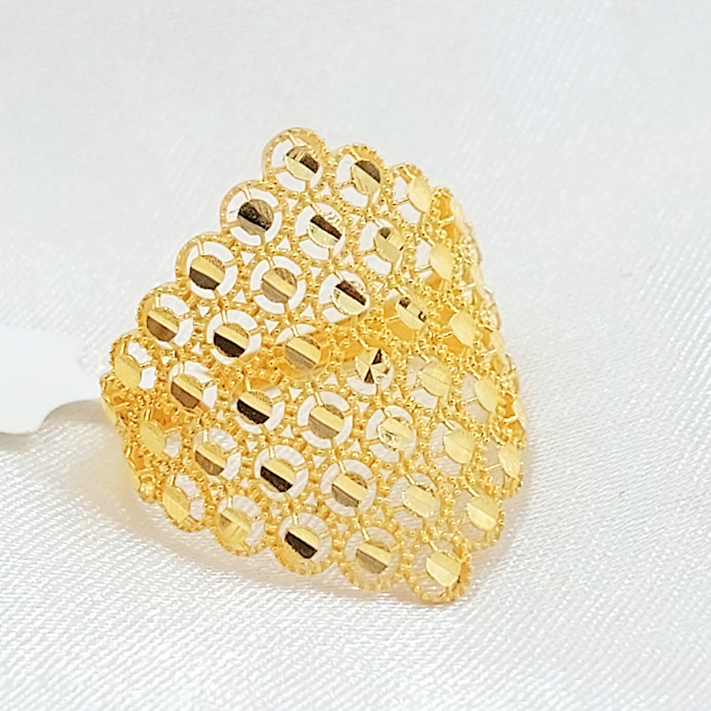 Beehive Ring Made of 21K Gold by Saeed Jewelry 